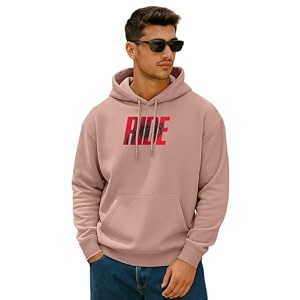 Veirdo Polycotton Spun Oversized Fit Hooded Sweatshirt