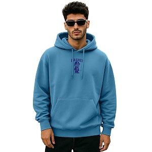 Veirdo Polycotton Spun Oversized Fit Hooded Sweatshirt