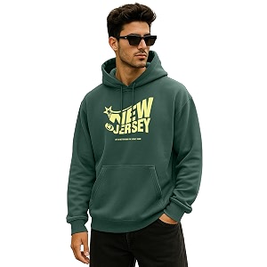 Veirdo Polycotton Spun Oversized Fit Hooded Sweatshirt