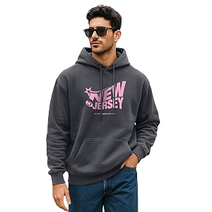 Veirdo Polycotton Spun Oversized Fit Hooded Sweatshirt