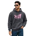 Veirdo Polycotton Spun Oversized Fit Hooded Sweatshirt