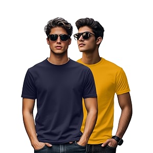Veirdo Regular Fit Half Sleeves Round Neck