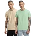 Veirdo Regular Fit Half Sleeves Round Neck