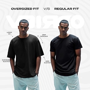 veirdo solid oversized 100 pure cotton combo t-shirt for men amp boys half sleeves round neck drop shoulder baggy fit pack of 2 available in s to 2xl