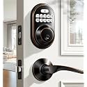 Veise RZ-C Keyless Entry Door Lock with 2 Lever Handles, Oil Rubbed Bronze