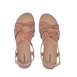 Veittes Womens Casual Ankle Strappy Flat Slide
