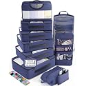 Veken 10 Set Packing Cubes for Travel Essentials,Anti-Wrinkle Buckled Suitcase Organizer for Shoe &amp; Toiletry Bag,Carry On Luggage Bag with 99+ Count Mesh Holes for Airplane &amp; College Dorm Accessories