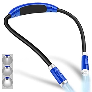 vekkia luminolite 3 brightness levels 2 flexible soft silicone arms comfortable wear rechargeable 4 led book bright neck hug light multicolor