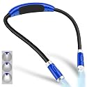 Vekkia Luminolite 3 Brightness Levels, 2 Flexible Soft Silicone Arms Comfortable Wear Rechargeable 4 Led Book Bright Neck Hug Light, Multicolor