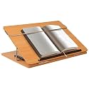 15 * 21 Wooden Laptop Stand Desk Organizer for Writing/Sketching &amp; Reading || Adjustable Height Table Top Desk Organizer(Natural Wooden)