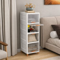Velfree Plastic Wardrobe OrganizerFoldable Cupboard for StorageStackable