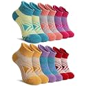 Velice Kids Merino Wool Ankle Hiking Running Socks Girls Boys Teens Athletic Warm Thick Cushion No Show Socks 6 Pairs