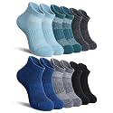 Velice Kids Merino Wool Ankle Hiking Running Socks Girls Boys Teens Athletic Warm Thick Cushion No Show Socks 6 Pairs