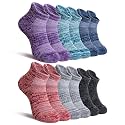Velice Kids Merino Wool Ankle Hiking Running Socks Girls Boys Teens Athletic Warm Thick Cushion No Show Socks 6 Pairs