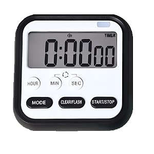 digital kitchen timers large lcd display visual multifunctional magnetic countdown timer loud alarm for classroomcookingfitnessbakingstudying easy for kids and seniors 1 pcs black