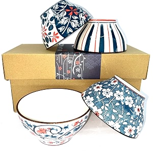 porcelain bowls set cereal bowls for salad rice pasta or soup large capacity microwavable ceramic bowls heat and cold resistant gift box packed pack of 4