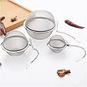 Stainless Steel Tea Infuser Set (Pack of 3 – Small, Medium, Large) – Fine Mesh Loose Leaf Tea Strainer Balls for Cups, Mugs, Teapots & Spice Infusion