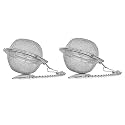 Large Stainless Steel Tea Infuser Ball Set (Pack of 2) – Fine Mesh Loose Leaf Tea Strainer for Teapots | Reusable Herb &amp; Spice Filter, Rustproof &amp; Durable