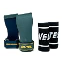 Velites - Official Crossfit® Games Quad Ultra Grips - No Chalk and Smooth Bars - Wristbands and Carry Bag Included - Pull-ups, Muscle-ups and Toes to bar