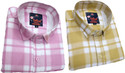 Vellical Men Slim Fit Checkered Spread Collar