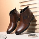 Vellinto Vellinto Royal Look Zipped Boots For Men ll Synthetic Leather Casual Boots Boots For Men