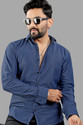 VELLOSTA Men Checkered Casual Dark Blue Shirt