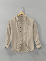 VELLOSTA Men Self Design Casual Beige Shirt