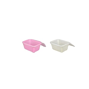 vellura multipurpose plastic fruit amp vegetable basket with net mesh jali  vegetables amp fruit bowl for dining tablekitchen fruit storage basket with zip net cover whitepink