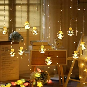 plastic 12 ball 138 led 82 feet wish ball curtains string lights window curtain lights sourced for indoor outdoor decoration in birthday 3 meter warm white string light