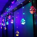 Plastic 12 Lights 138 Led 8.2 Feet Curtains String Lights Window Curtain Lights Sourced (3 Meter) (String Light) Ac (Multicolor Wish Ball)