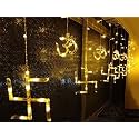 Swastik Curtain String Lights for Decoration – 138 LED Warm White Hanging Lights – Plug-in Decorative Lights for Diwali, Pooja Room, Wall, Home Temple, Festival, Wedding – Indoor Use Only