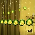 Ganesh Curtain String Lights Warm White 138 LED Plug-in Decorative Lights for Pooja Room, Diwali, Ganesh Chaturthi, Home Temple, Wall, Balcony Ganpati Hanging Lights for Indoor Decoration