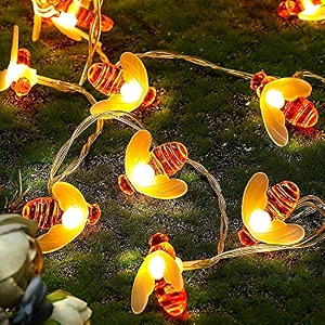 light honey bee honey bee string lights 20 leds string lights indooroutdoor fairy lights for garden home patio lawn party amp diwali decoration