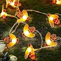 Light (Honey Bee) Honey Bee String Lights, 20 LEDs String Lights, Indoor/Outdoor Fairy Lights for Garden Home Patio Lawn Party &amp; Diwali Decoration
