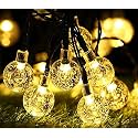 String Ball Light 14 LED 10 Feet Outdoor String Lights Waterproof Crystal Globe Ball Fairy Lights, Decoration Lighting for Diwali,Home, Garden, Christmas,