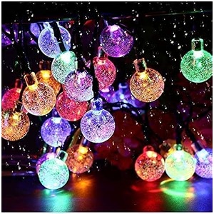 string ball multicolor light 16 led 10 feet outdoor string lights multi-colored waterproof crystal globe ball fairy lights decoration lighting for diwalihome garden christmas