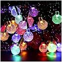 String Ball Multicolor Light 16 LED 10 Feet Outdoor String Lights Multi-Colored Waterproof Crystal Globe Ball Fairy Lights, Decoration Lighting for Diwali,Home, Garden, Christmas,