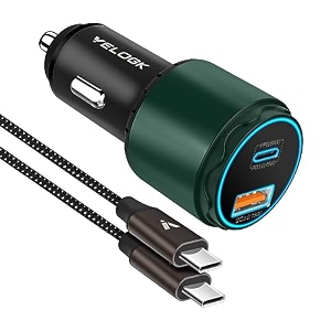 velogk super fast type c car charger 73w turbo fast adaptive 55w 45w ppspdampqc30 usb c car adaptersuper fast charging 20 for samsung s25 ultras24 ultras23 ultras22s21s20ipad promacbook