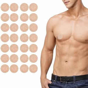 velohome men nipple covers for running amp sports sweatproof invisible nipple tape breathable disposable nipple guards for gym marathon cycling anti chafing chest covers  30 pieces 15 pairs