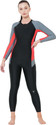 VELOZ Power Block I Sun Protected I Quick Drying Striped Women Red Swimsuit
