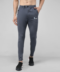 Veltick Solid Men Grey Track Pants