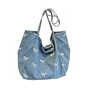 VELURA SYDL Womens Shoulder Bag Portable Elegant Denim Handbag for Outdoor Work Vacation|1 Women Shoulder Bag|Clothing, Shoes & Accessories