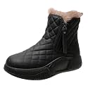 VELURA Winter Snow Boots Warm Lined Short Boots Fashion for Trekking Hiker Winter 36 Black|Pair of Snow Boots| Womens Shoes |Clothing Shoes & Accessories