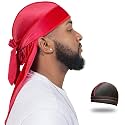 Velvet Durag for Men Wave Cap Velvet Dorag for Men Women 360 Wave