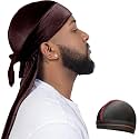 Velvet Durag for Men Wave Cap Velvet Dorag for Men Women 360 Wave