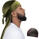 Velvet Durag for Men Wave Cap Velvet Dorag for Men Women 360 Wave