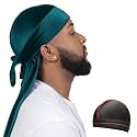 Velvet Durag for Men Wave Cap Velvet Dorag for Men Women 360 Wave