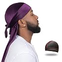 Velvet Durag for Men Wave Cap Velvet Dorag for Men Women 360 Wave