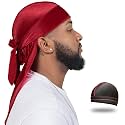 Velvet Durag for Men Wave Cap Velvet Dorag for Men Women 360 Wave