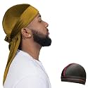 Velvet Durag for Men Wave Cap Velvet Dorag for Men Women 360 Wave
